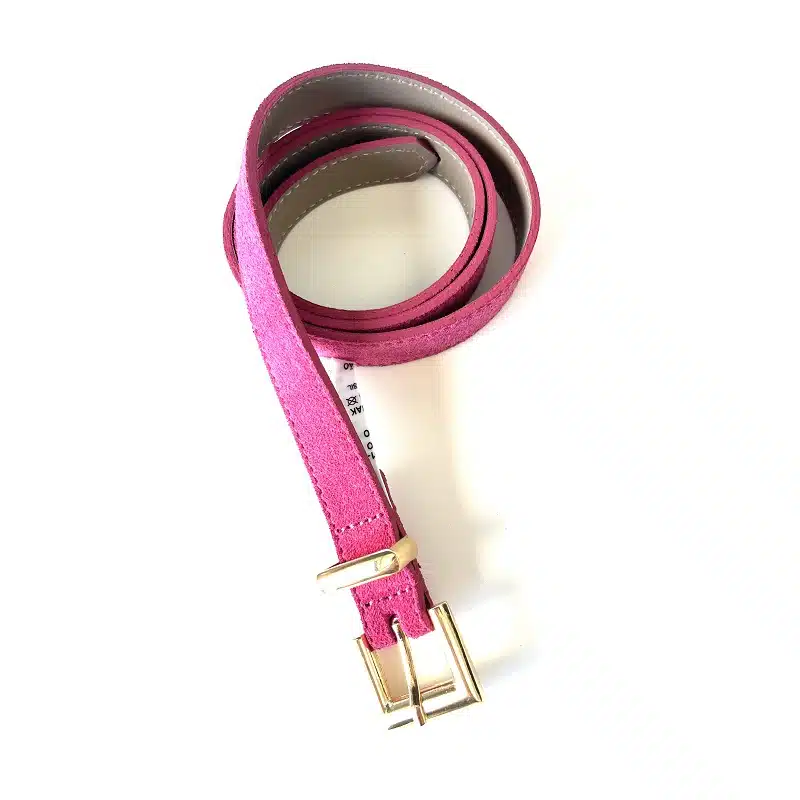 Cinto fino rosa camurça Vipelle