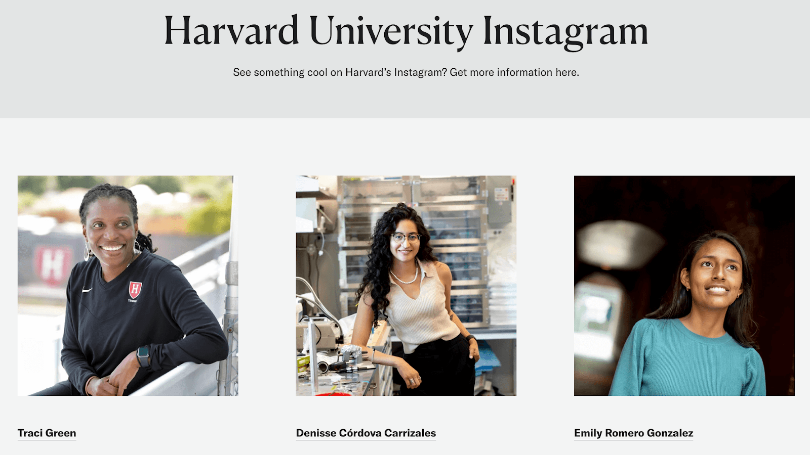 Harvard's Instagram wall