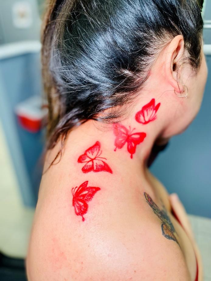 Tattoo uploaded by @liltokyo2025 • Red Butterflies✍🏼🥀 • Tattoodo