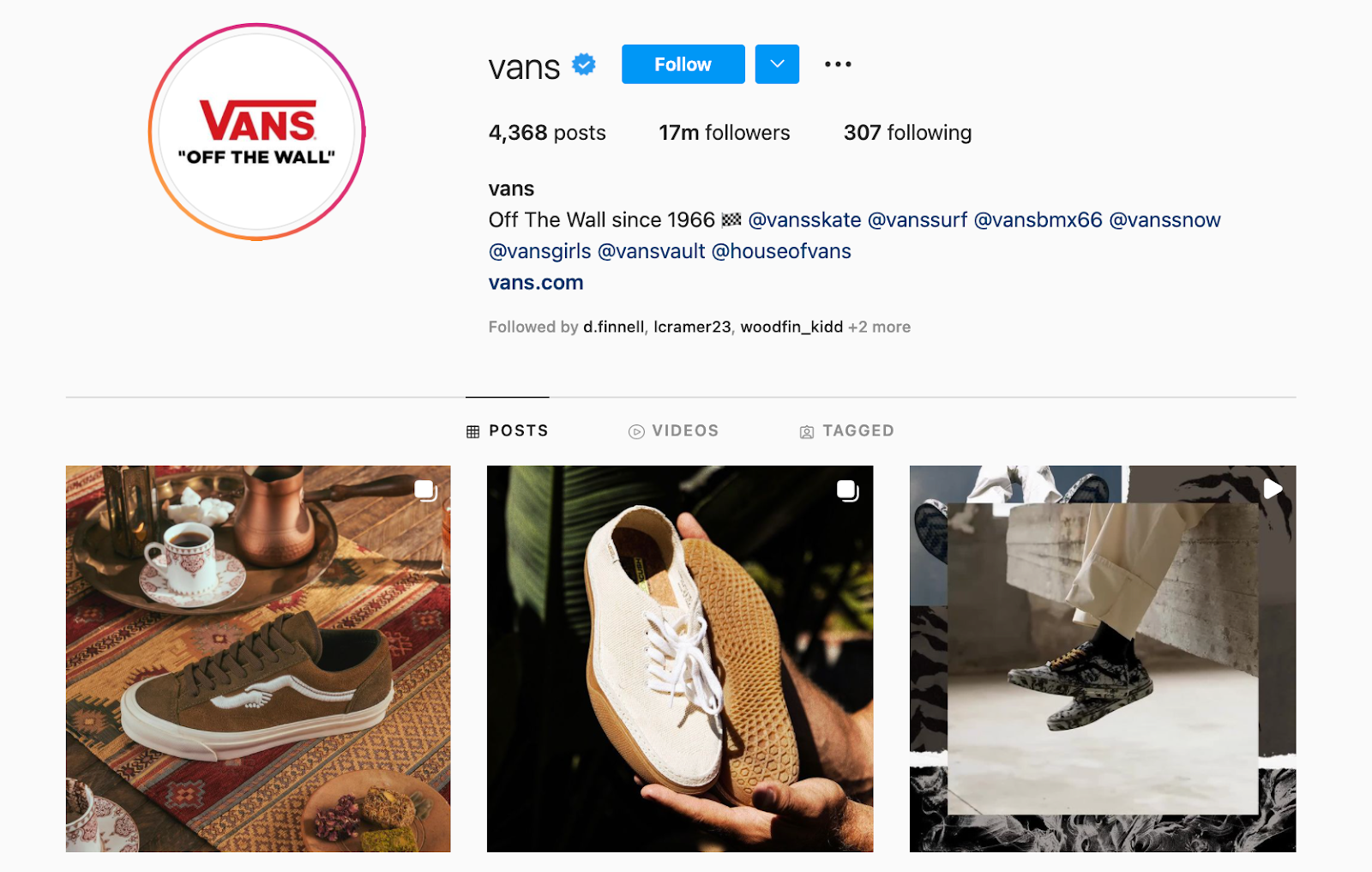 Best Brands on Instagram: Vans