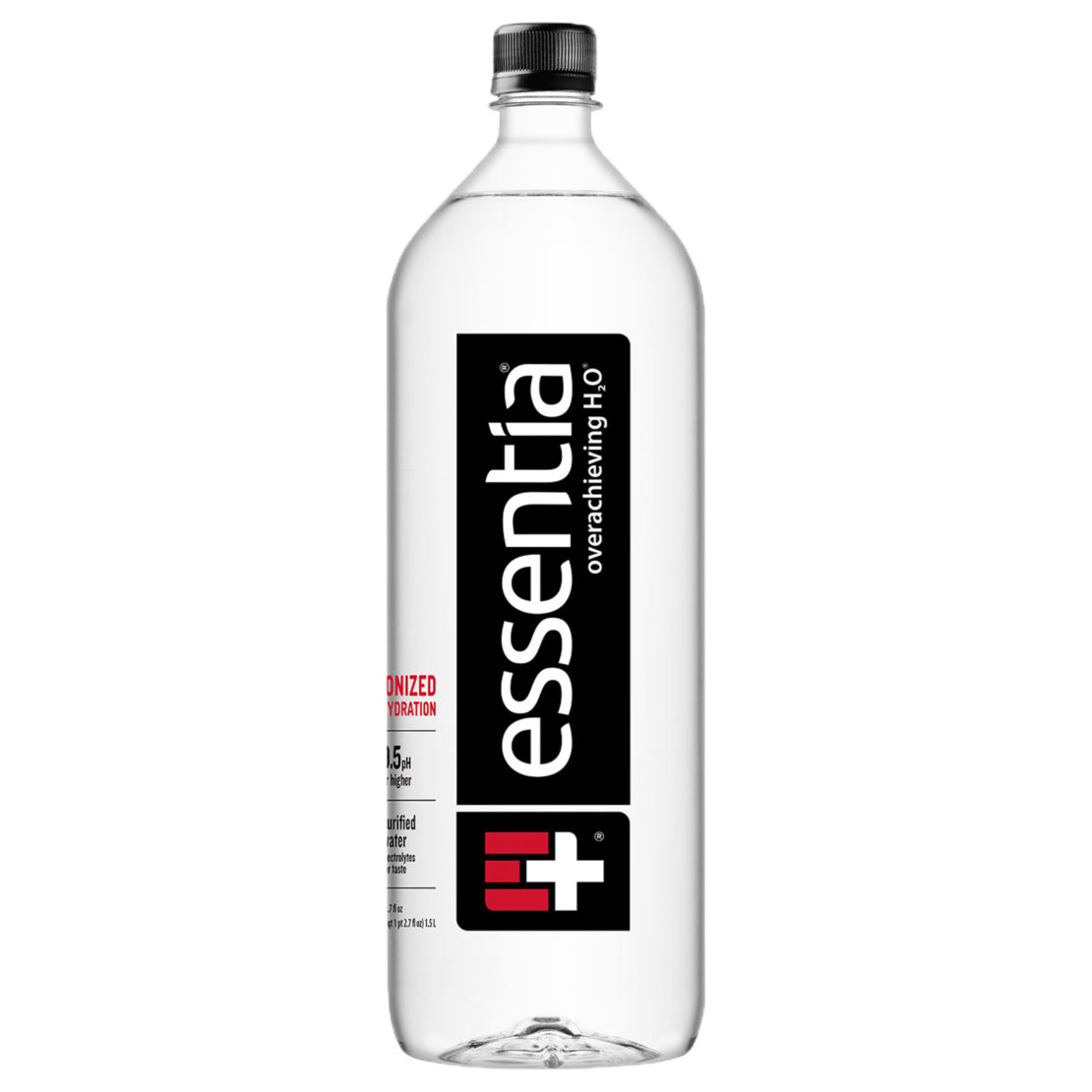 A bottle of Essentia water