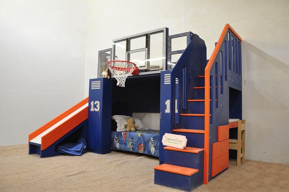 Giường dành cho các bé đam mê bóng rổ