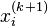 x^{(k+1)}_i