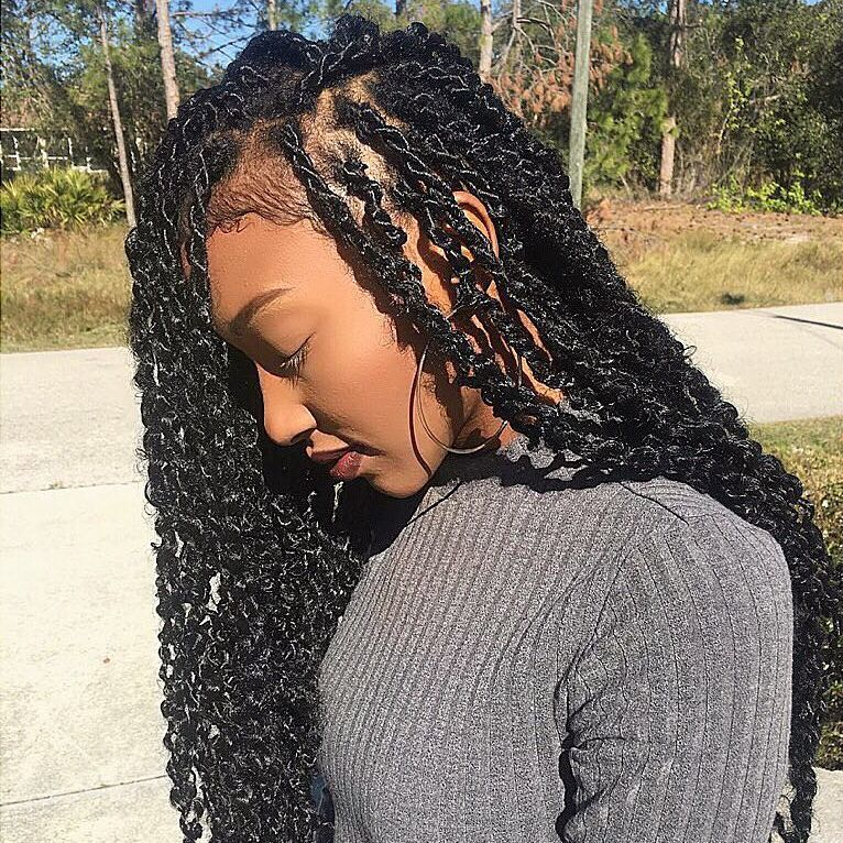 Side view of Kailyn rocking these beautiful twist 