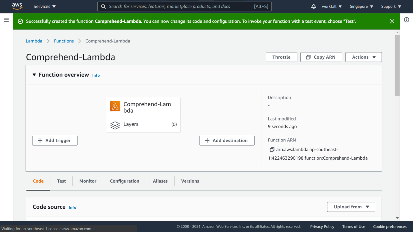 How can we use Amazon Comprehend with AWS Lambda and Amazon Lex for Sentiment Analysis?
