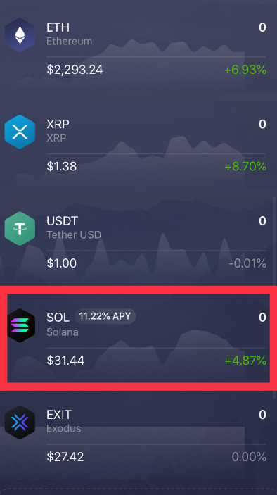 How to Stake on Exodus: Estimated APR range from 1.24% to 13.88% 9