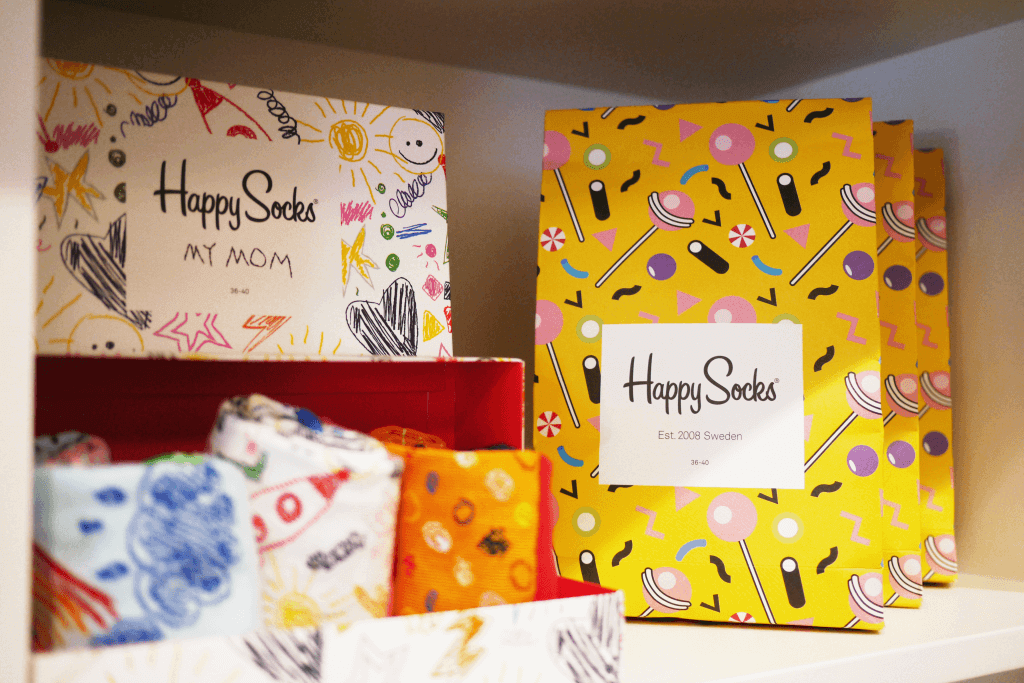 embalagens happy socks 