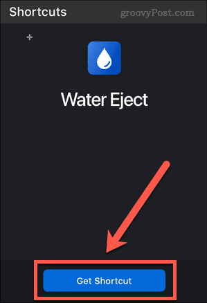 get water eject iphone shortcut