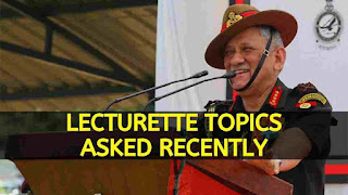 Recently asked ssb Lecturette Topics