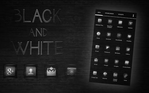 BLACK & WHITE APEX/NOVA THEME apk