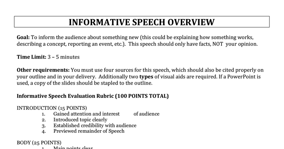 Informative Speech Overview.pdf - Google Диск