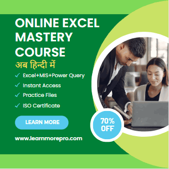 Online excel mastery course in Hindi