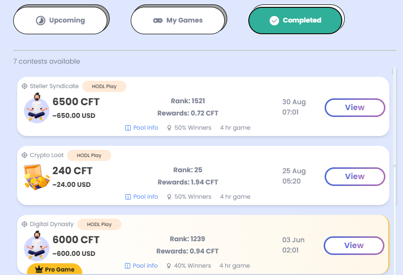 Investing Games to earn rewards