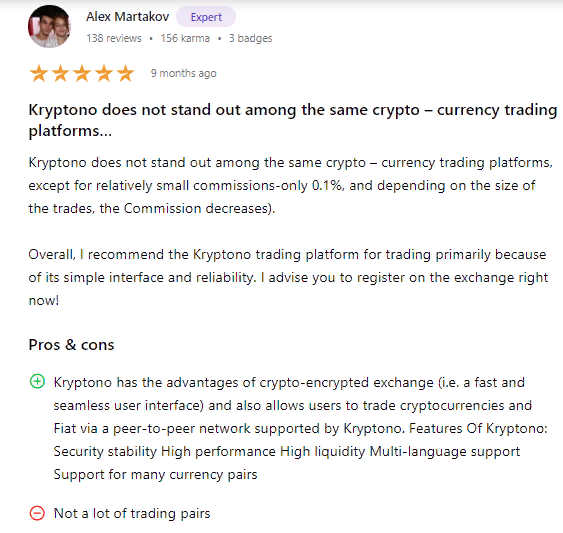 Обзор криптовалютной биржи Kryptono: торги, особенности, отзывы