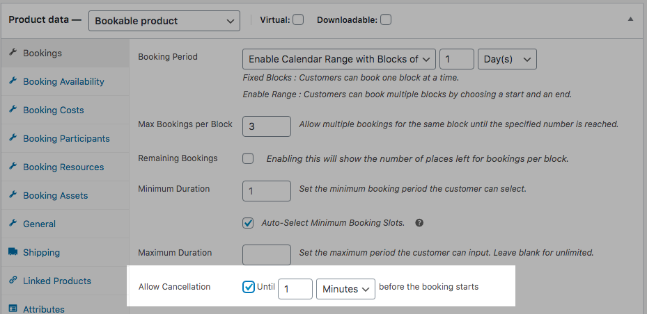 How to allow Booking Cancellation