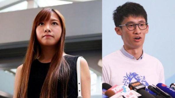取消议员资格的梁颂恒和游蕙祯遭警以「非法集结」及「强行进入」罪逮捕