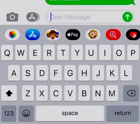 Swipe-Type on Apple's Keyboard