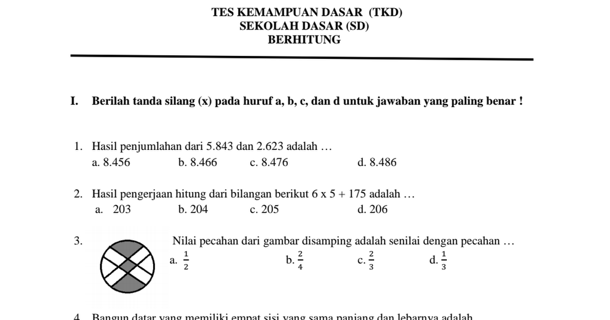 TES KEMAMPUAN DASAR BERHITUNG.pdf - Google Drive