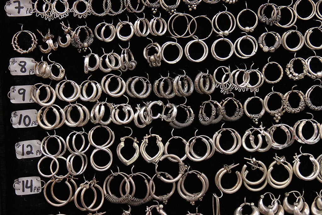 Dozens of different types of silver rings