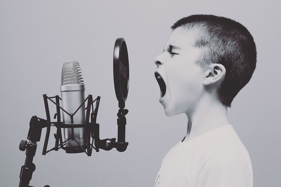 Microphone, Boy, Studio, Screaming, Yelling, Sing