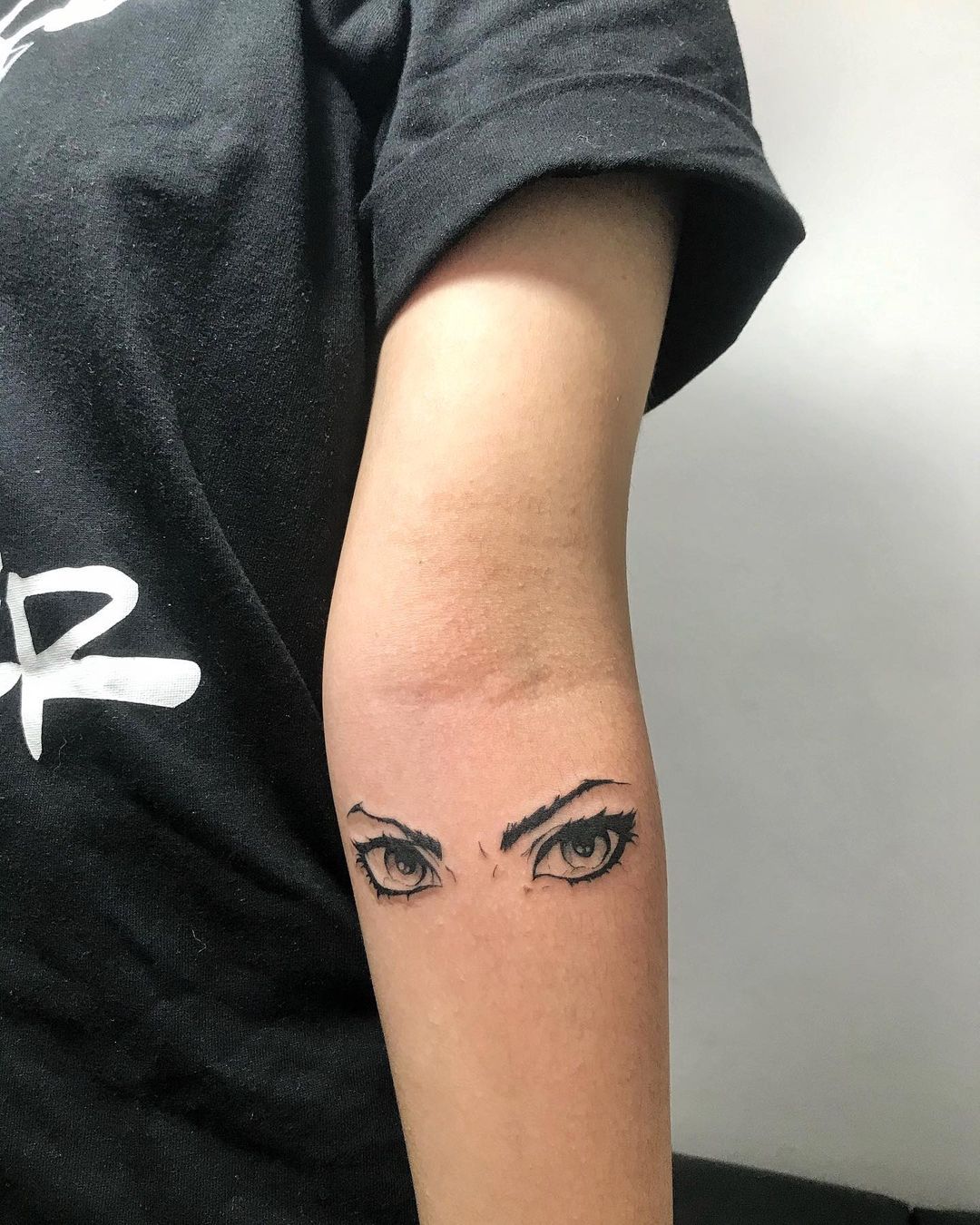Black Forearm Eye Tattoo