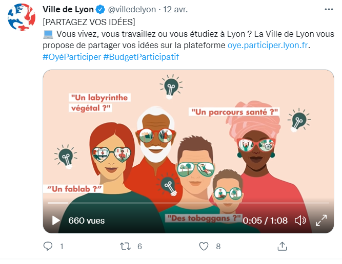 animation twitter d'une démarche de participation lyon