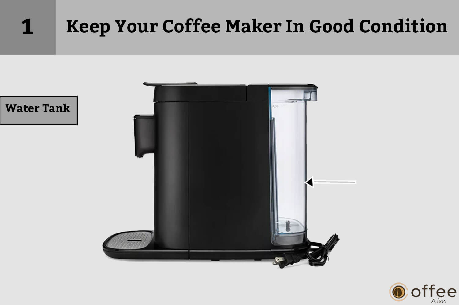 This image provides details about the "water tank" as part of the instructions for maintaining your coffee maker in good condition. It is related to the article on "How to Connect Nespresso Vertuo Creatista Machine."




