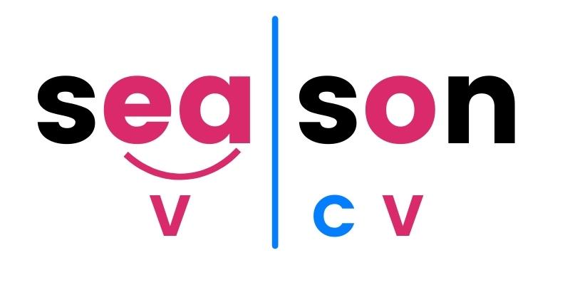 The word 'season' is shown and split into two syllables.  Showing how long vowel sounds stay together.