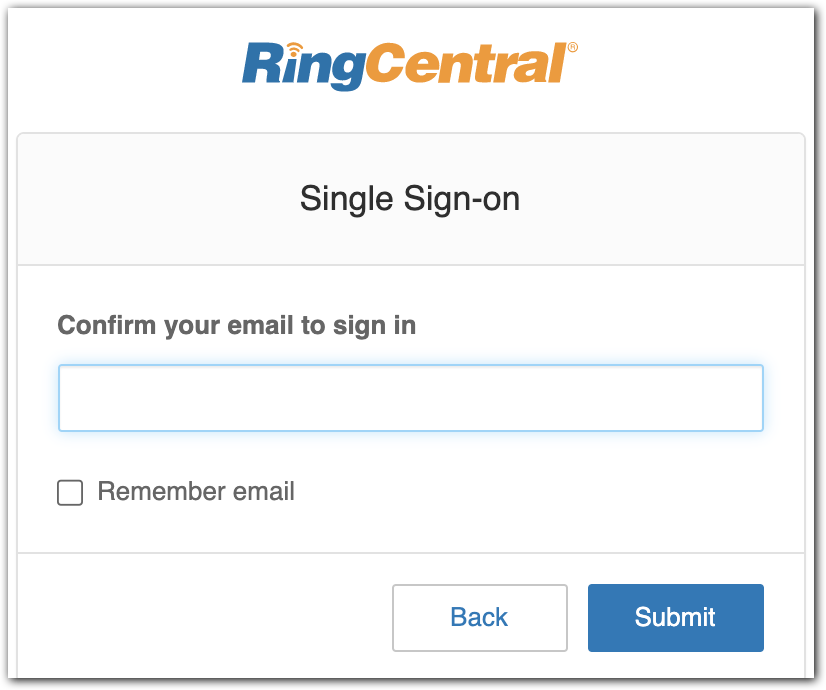 Click the Single Sign-on button
