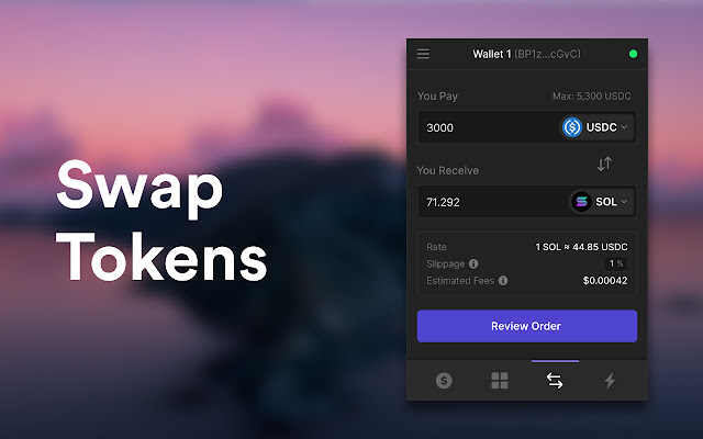 Solana Phantom Wallet Swap Tokens Module