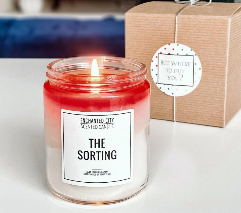 The Sorting Candle  Color Changing  100% Natural Wax  Harry image 1