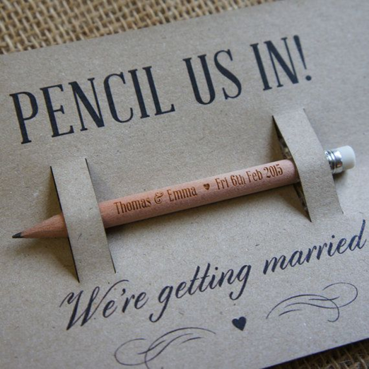 souvenir pernikahan murah - Pensil kayu estetik
