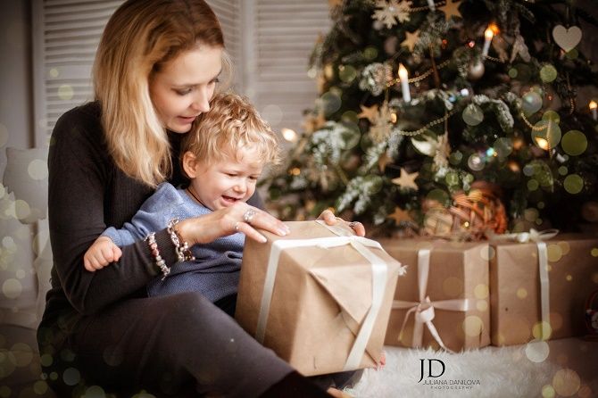 Bilder für das Neujahrs-Fotoshooting 2020 Mama und Sohn