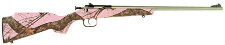 Crickett KSA2164 Single Shot Bolt .22 Long Rifle (LR) 16.12” Synthetic Mossy Oak Pink Blaze Stk Stainless
