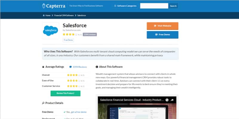 Capterra Review Example 