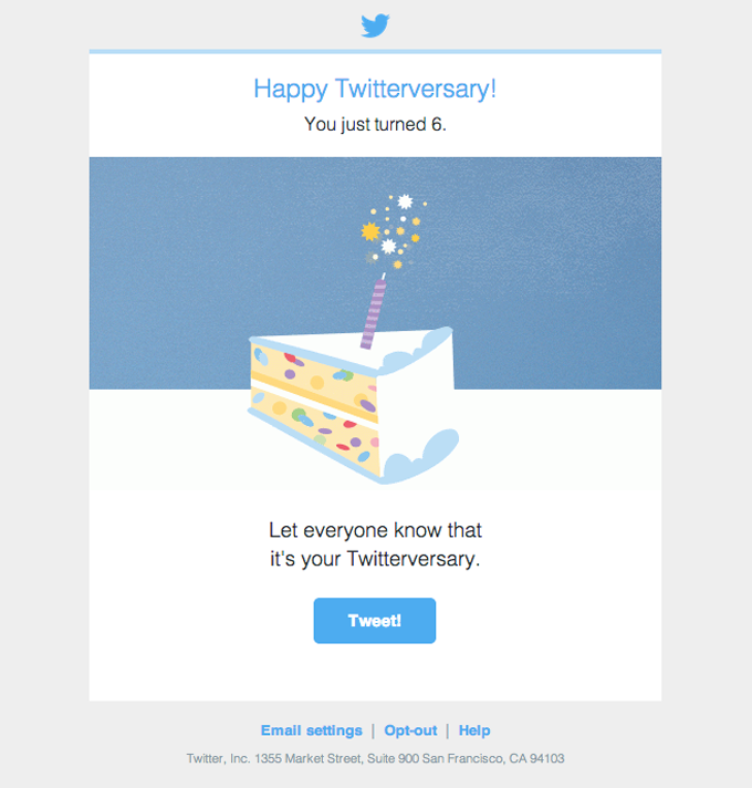 anniversary email sample