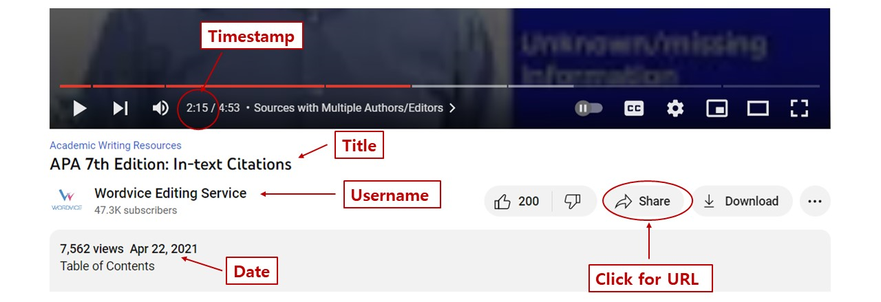 how to cite a youtube video in APA