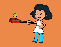 Desenho de Menina com raquete pintado e colorido por Craudia o dia ...