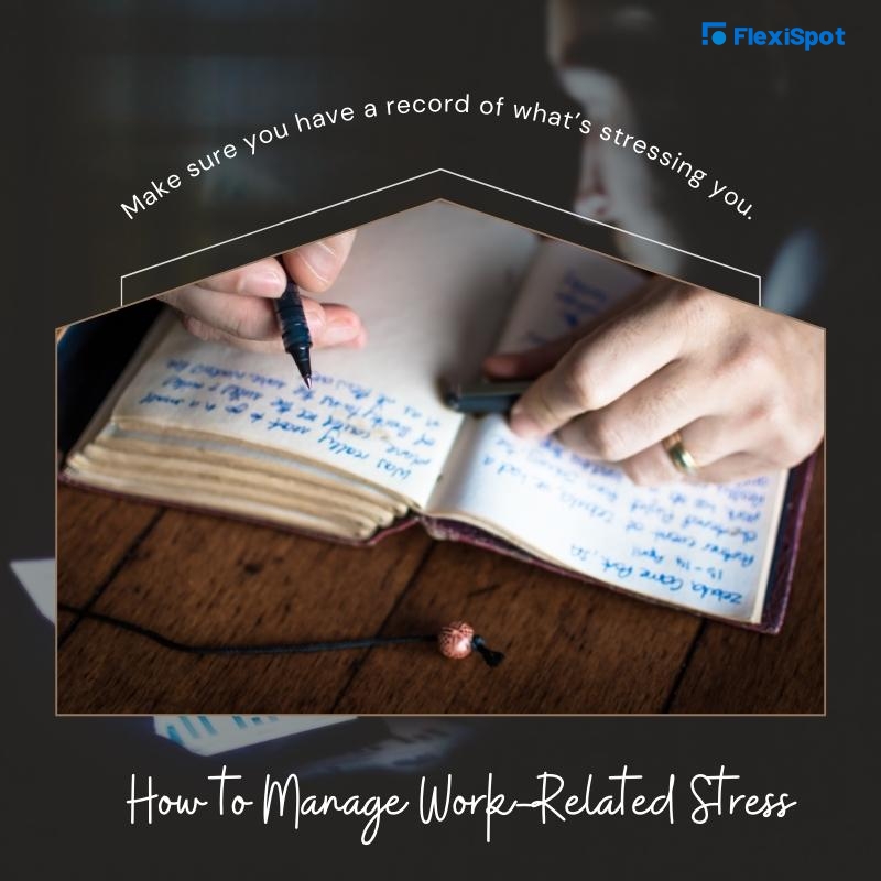 Make sure you have a record of what’s stressing you.