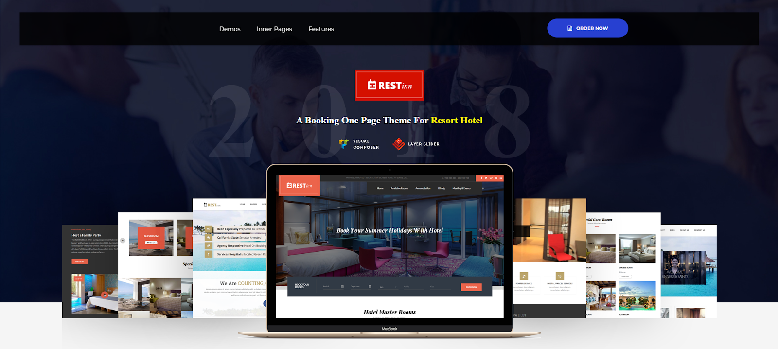 Restinn - Resort and Hotel Booking WordPress Theme