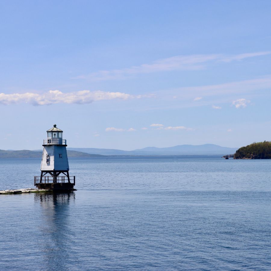 Lighthouse on lake Champlain
