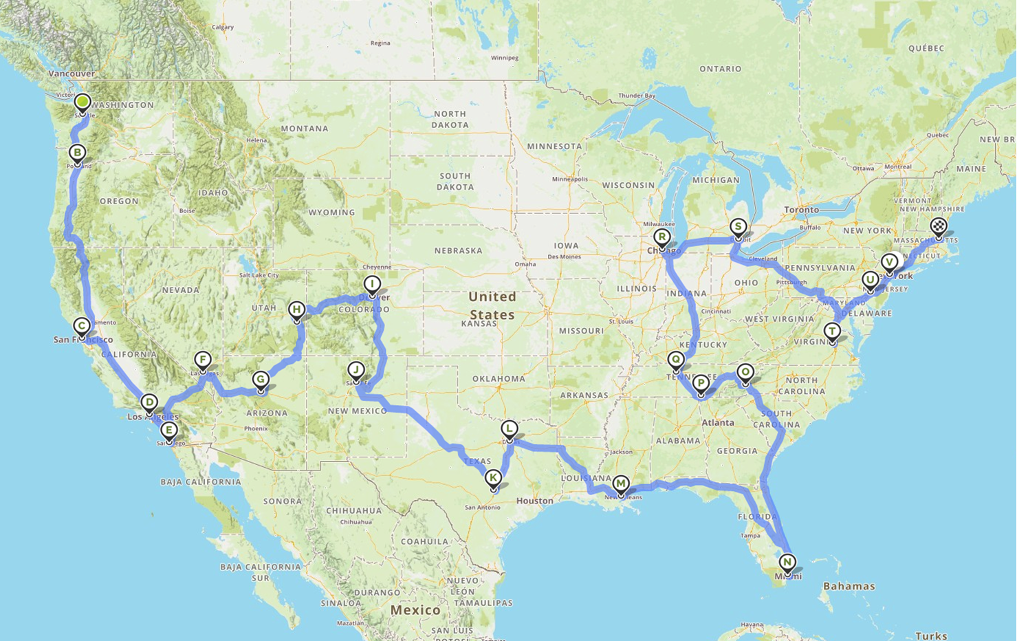 road trip for the best hostels in the USA