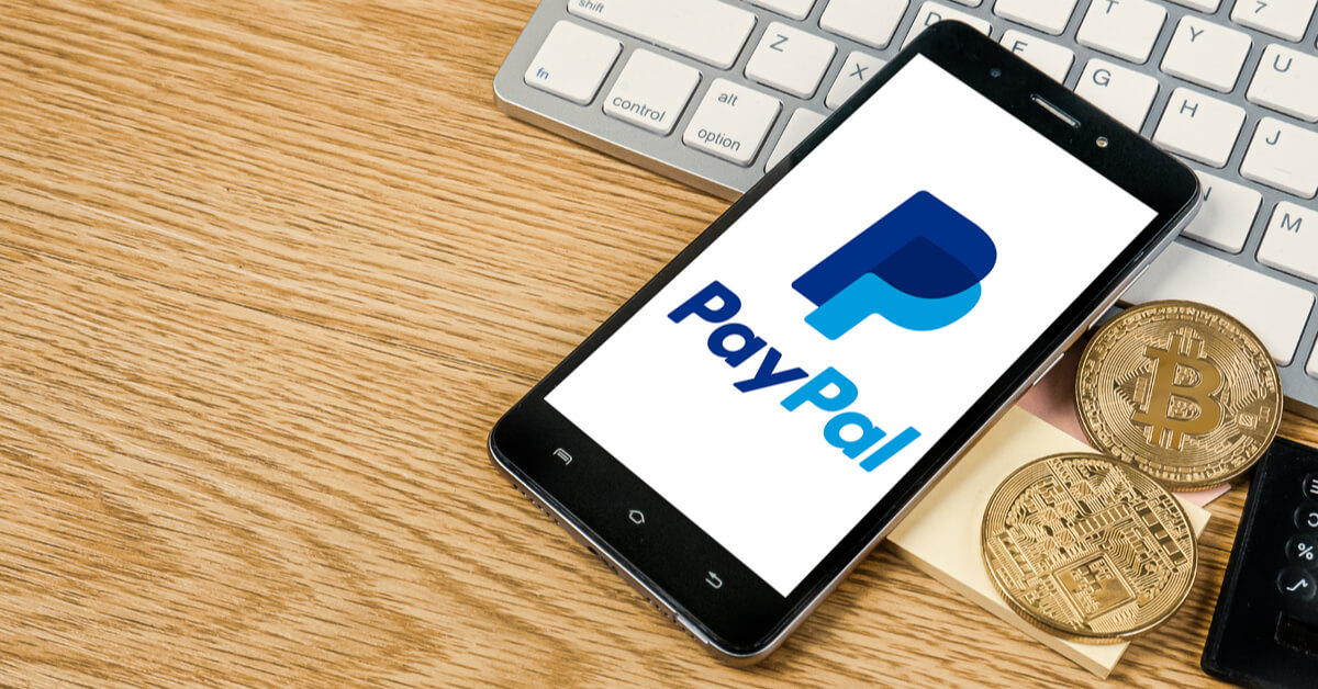 PayPal mobile application visible on mobile phone screen