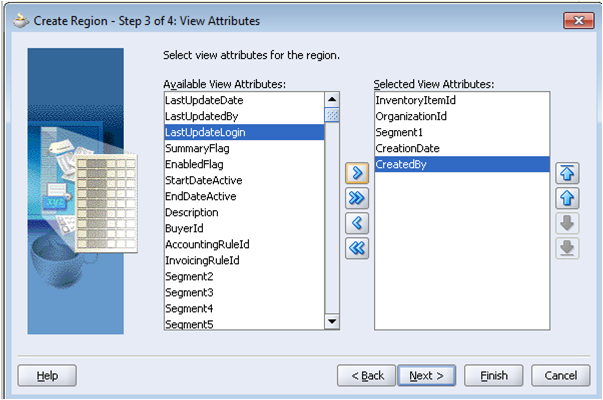 Slelecting required  Attributes in VO OAF