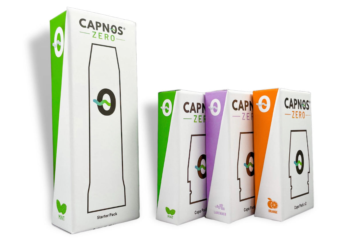 A selection of Capnos Zero packages.