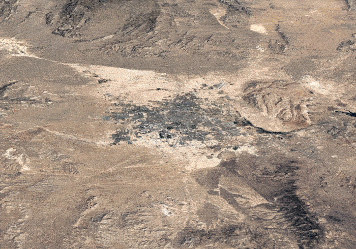 Las Vegas, Nevada s'étend au fil du temps.
