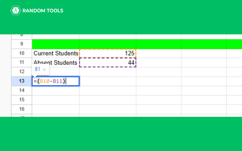 How to Subtract in Google Sheets