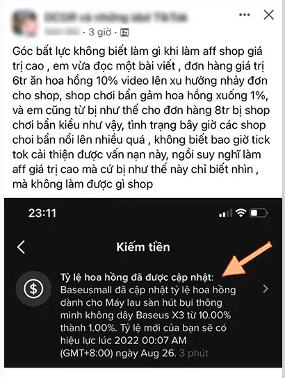 Rủi ro làm affiliate Tiktok shop