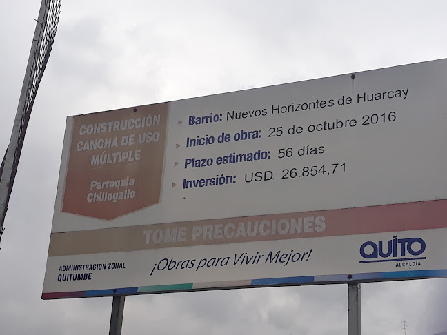 Opiniones de Nuevos Horizontes De Huarcay en Quito - Campo de fútbol
