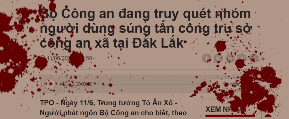 Tin nóng Việt Nam: Bạo động đánh giết công an đồn trú ở Tây Nguyên